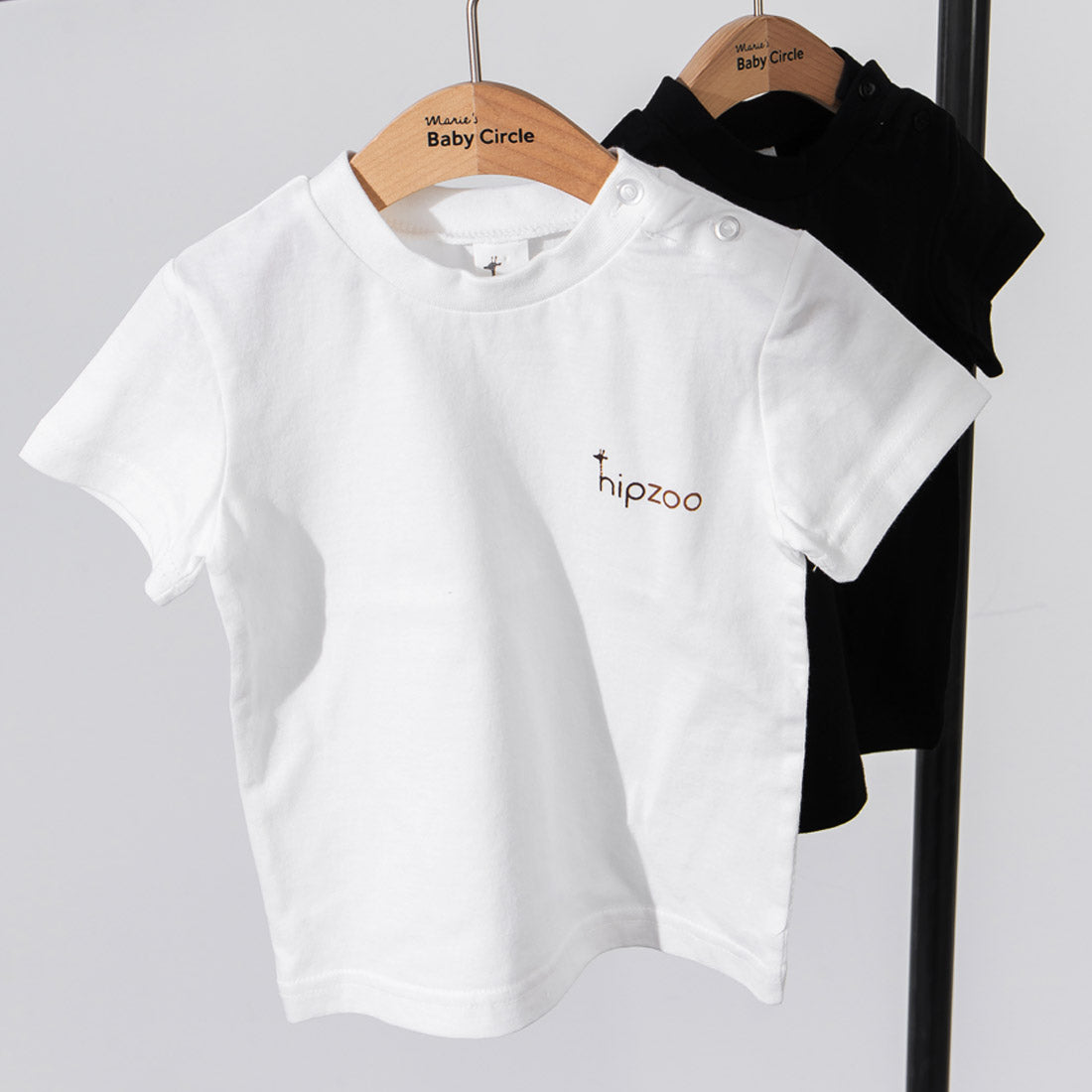 [Hipzoo] Organic Cotton Basic Short-Sleeve T-Shirt 3-Pack Set