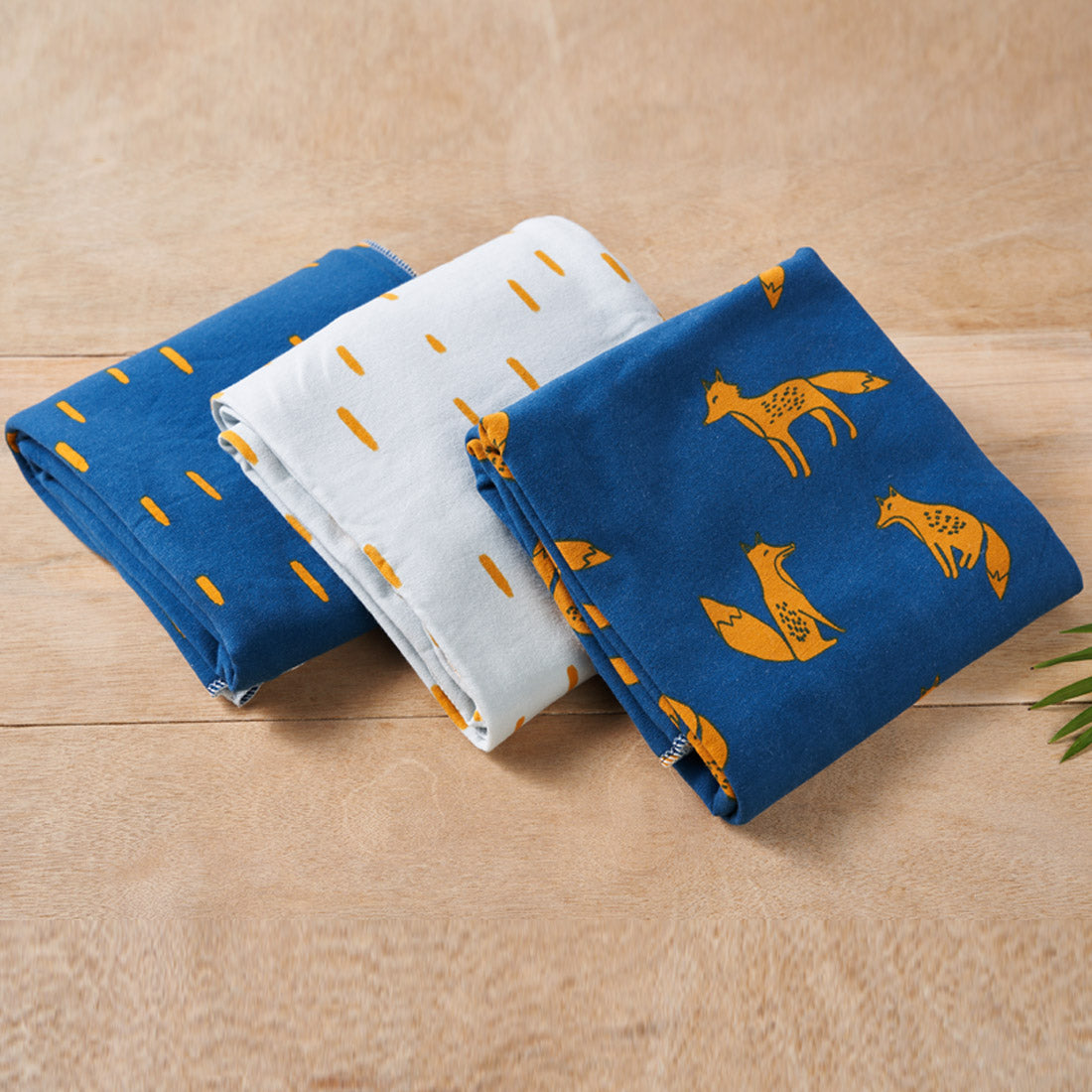 Hipzoo Organic Cotton Baby Blanket – Soft Breathable Fox Print Swaddle | Made in Korea