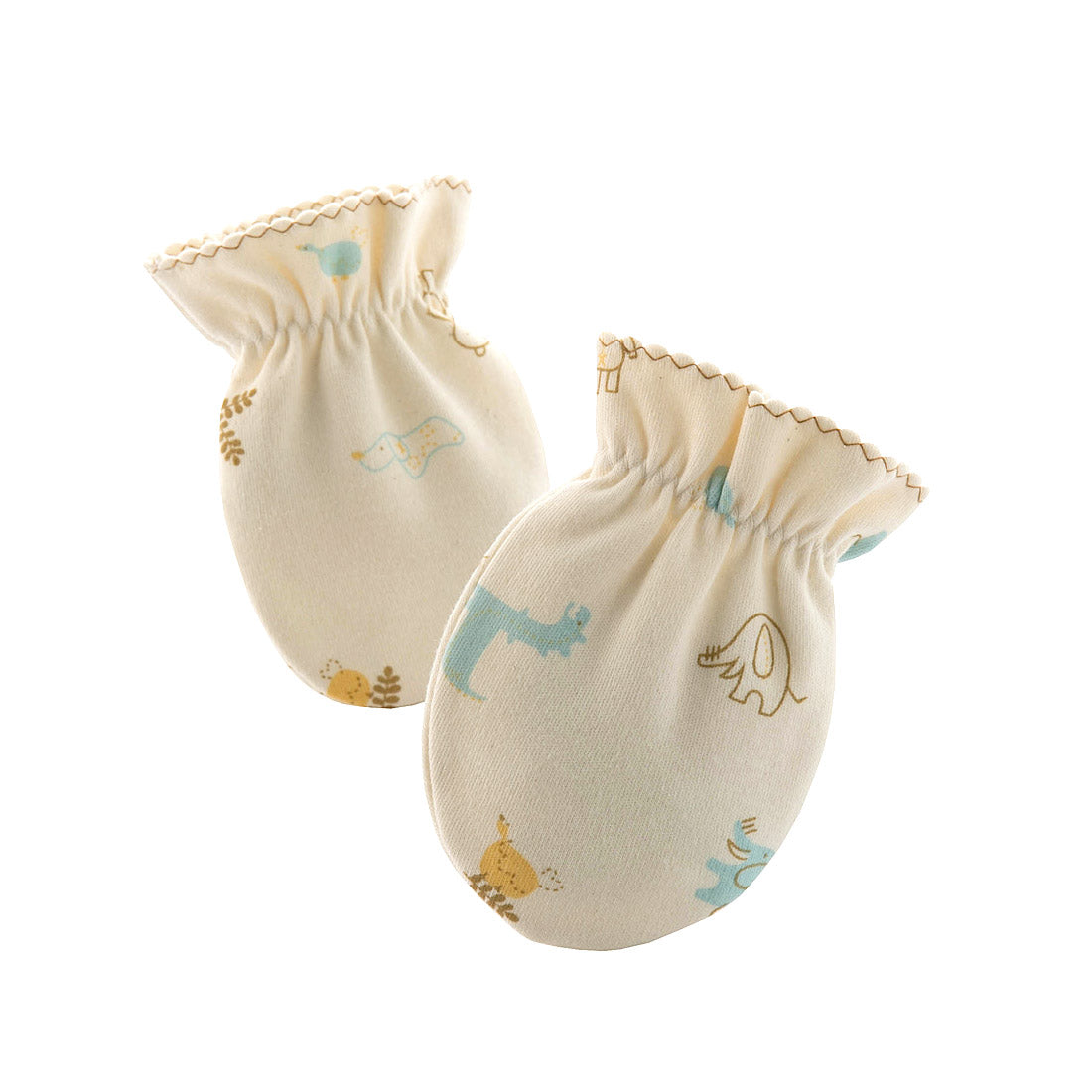 Hipzoo Organic Cotton Baby Mittens (OCS Certified) – Soft Newborn Anti-Scratch Gloves | Made in Korea