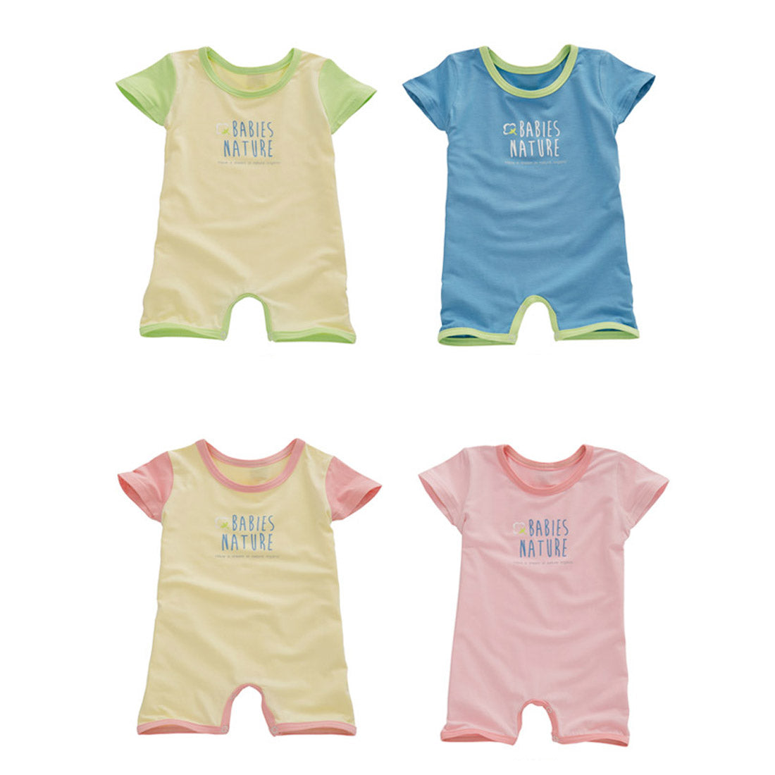 Soft & Cooling Bamboo Baby Short Sleeve Romper – Snap Button Summer Bodysuit