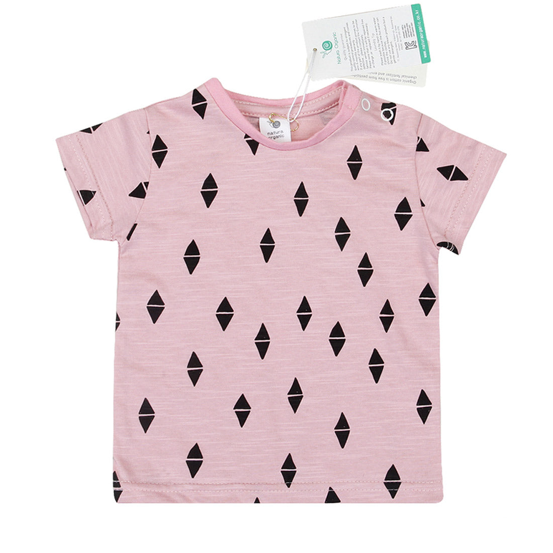 HIPZOO Organic Cotton Diamond Slub Baby T-Shirt – OCS Certified 100% Organic / Fluorescent-Free / Made in Korea