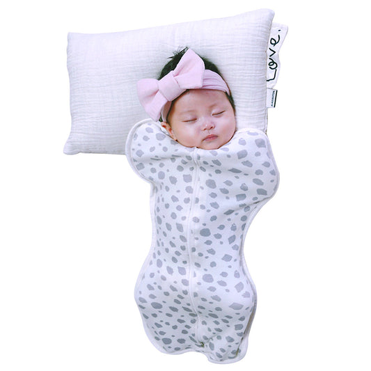 Hipzoo OCS Certified Organic Cotton Zipper Swaddle - Leopard Print (All-Season)