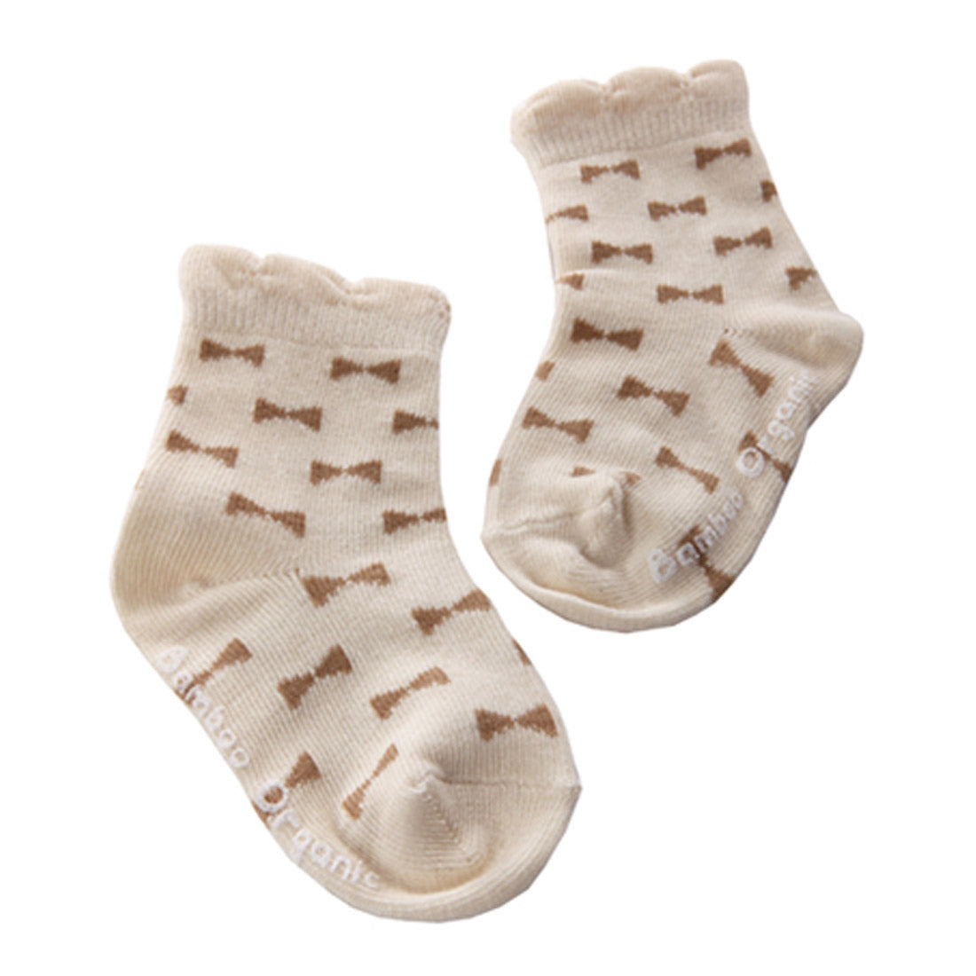 Organic Cotton Baby Socks Set - Stripes & Ribbon Pattern