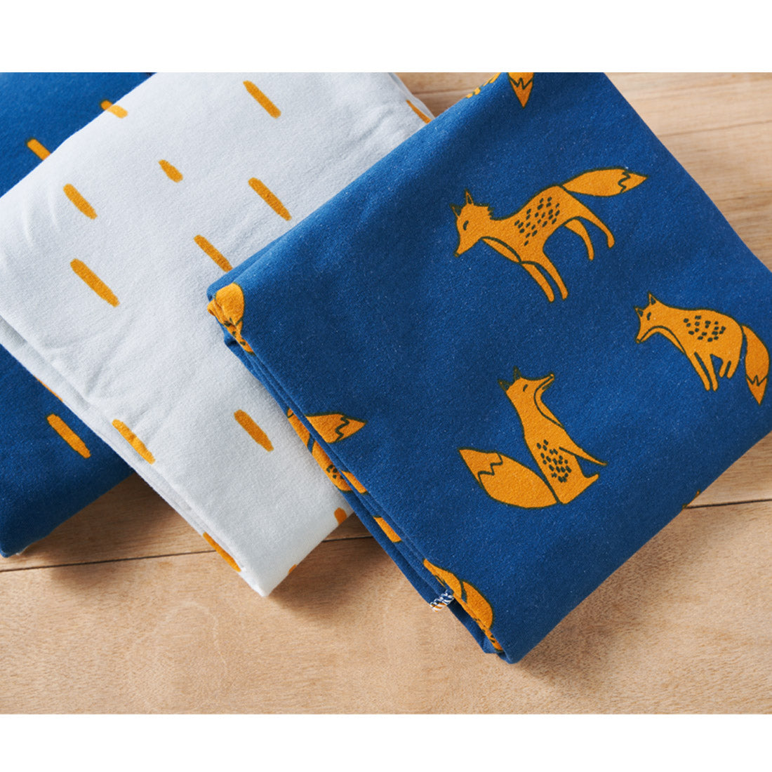 Hipzoo Organic Cotton Baby Blanket – Soft Breathable Fox Print Swaddle | Made in Korea