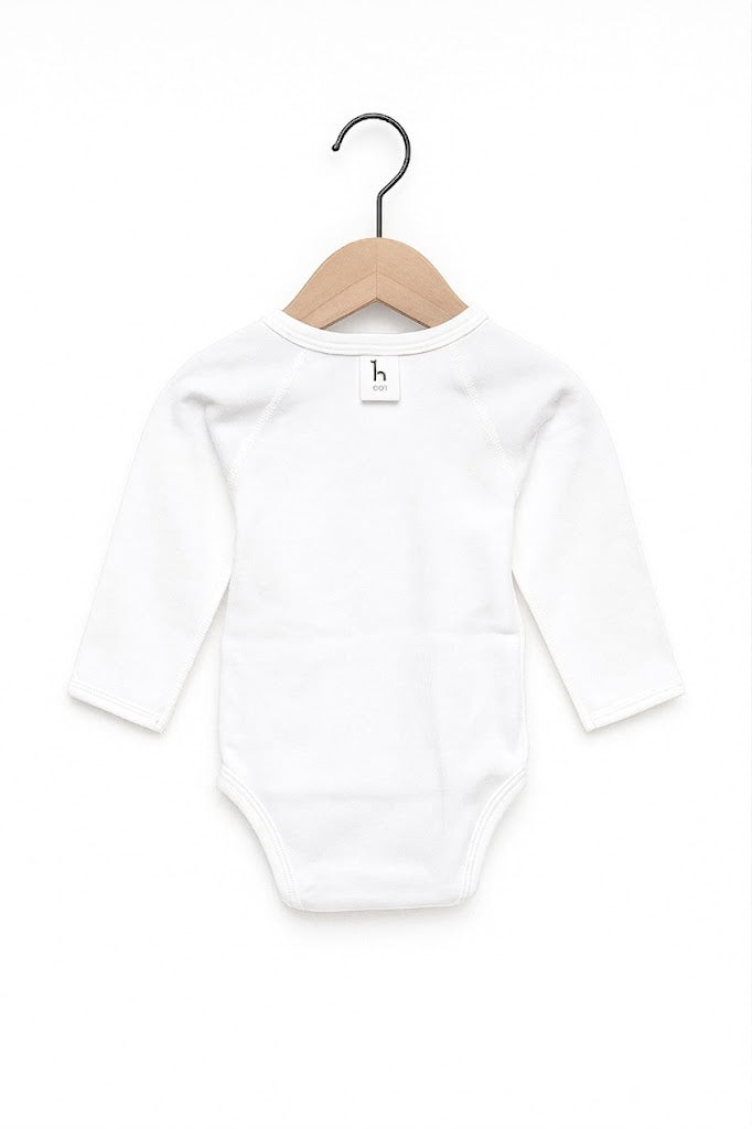 Tencel Modal Newborn Kimono Bodysuit – Soft 2-in-1 Baby Undersuit, Made in Korea