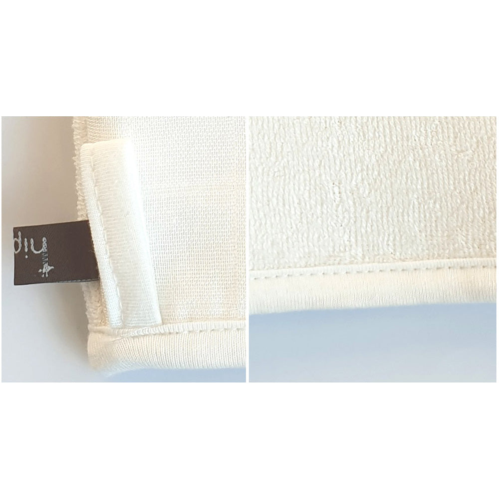 Viscose Bamboo Face and Body Towel – Made in Korea – Soft, Gentle Exfoliating Washcloth for Sensitive Skin – Organic Cotton Lining – Double-Sided Gauze and Terry Cloth