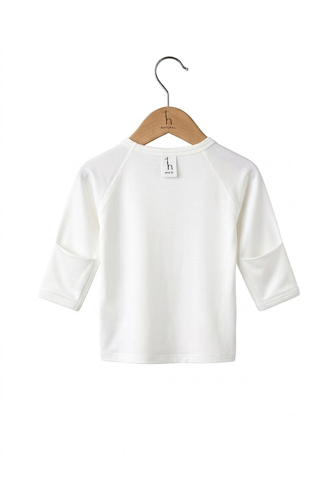 HIPZOO Tencel Modal Newborn Snap Kimono Shirt – Soft Baby Undershirt Made in Korea