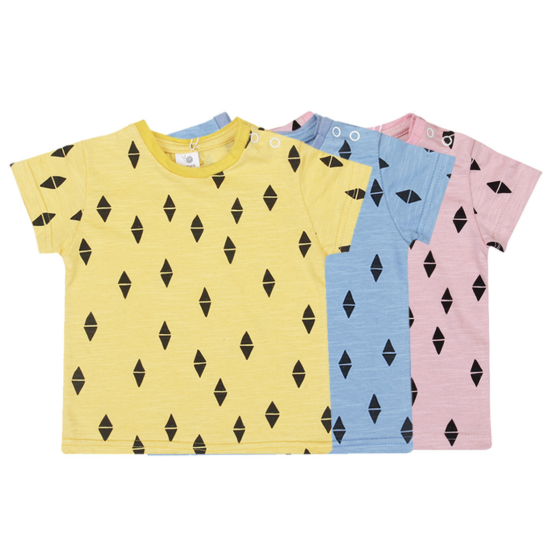 HIPZOO Organic Cotton Diamond Slub Baby T-Shirt – OCS Certified 100% Organic / Fluorescent-Free / Made in Korea