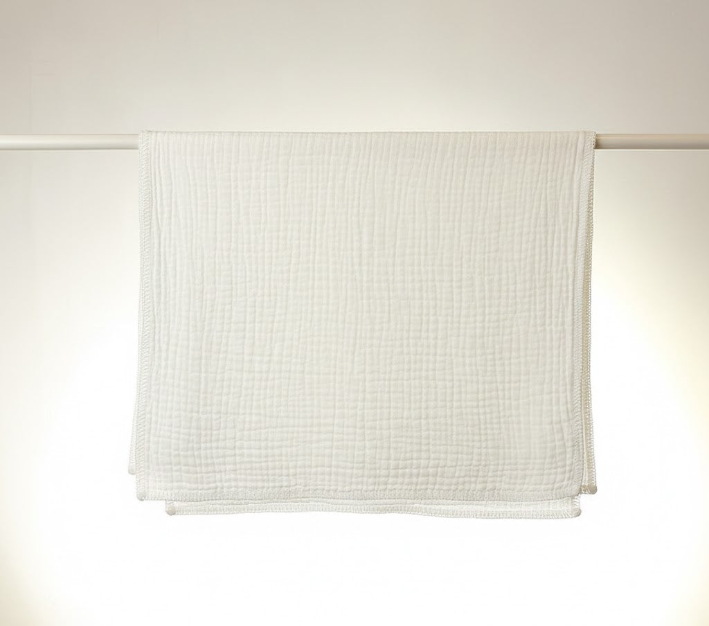 100% Cotton 3-Layer Muslin Baby Blanket – 90x120cm Breathable Gauze Swaddle & Toddler Throw